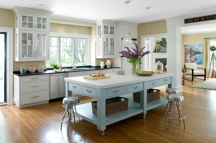 freestanding kitchen island with wheels