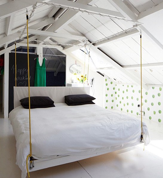 awesome hanging bed for teens