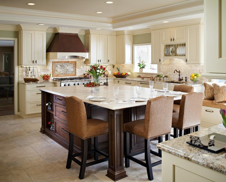 kitchen island with pull out dining table