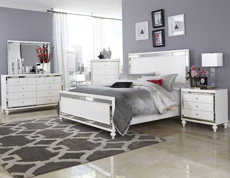 mirrored bedroom set furniture