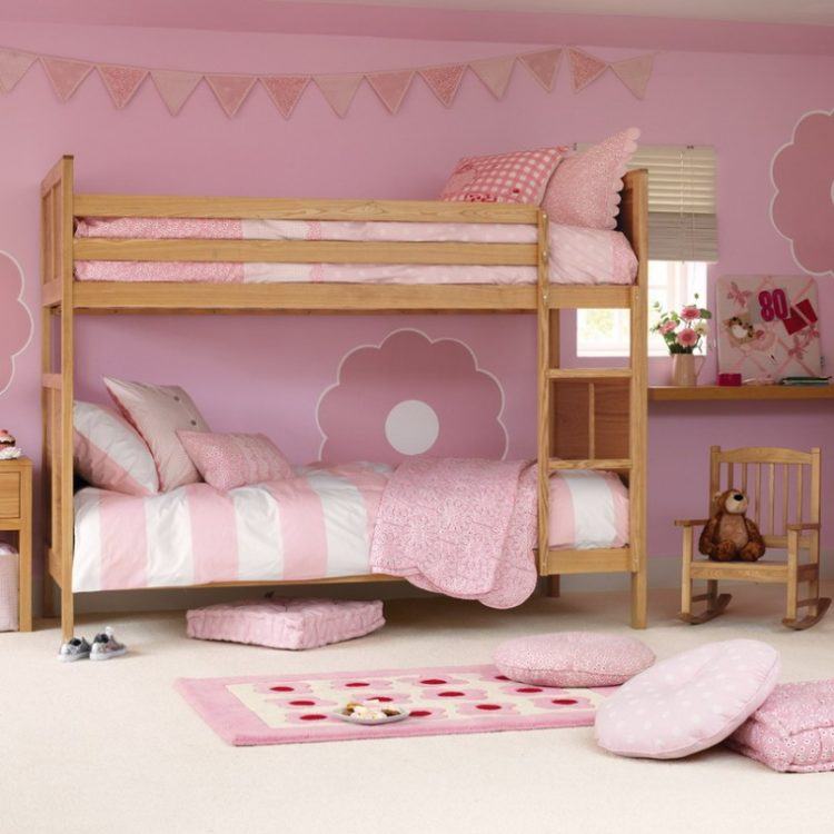 Wooden Bunk Beds Girls Room