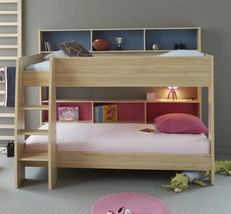 stylish modern wooden bunk beds