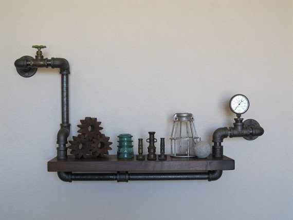 vintage pipe shelf