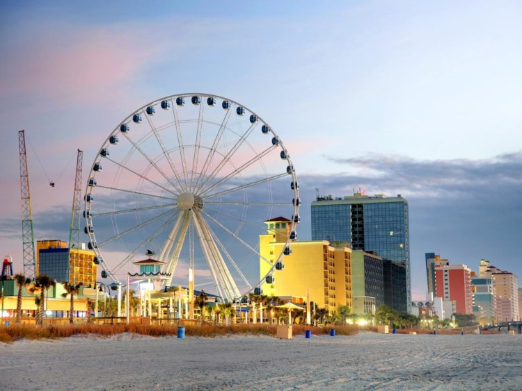 beautiful south carolina beaches at night