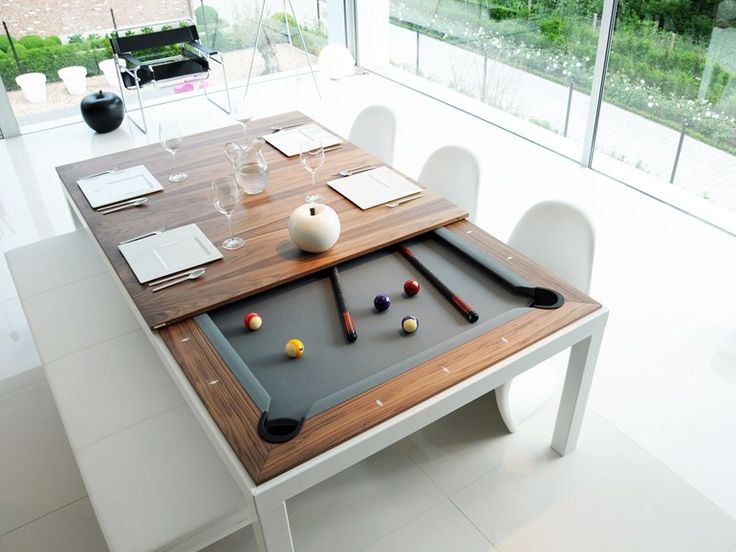 cool modern pool table dining table