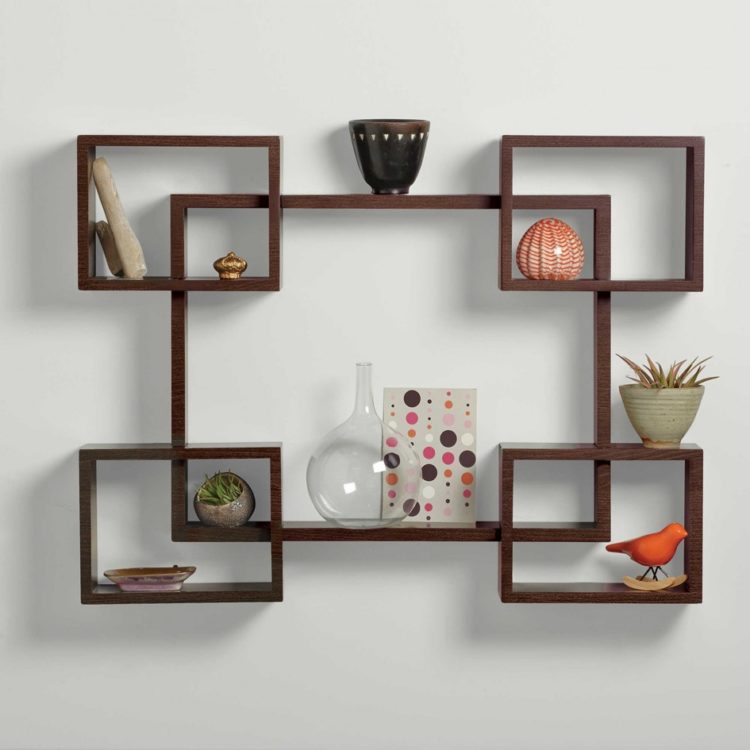 large decorative wall shelves