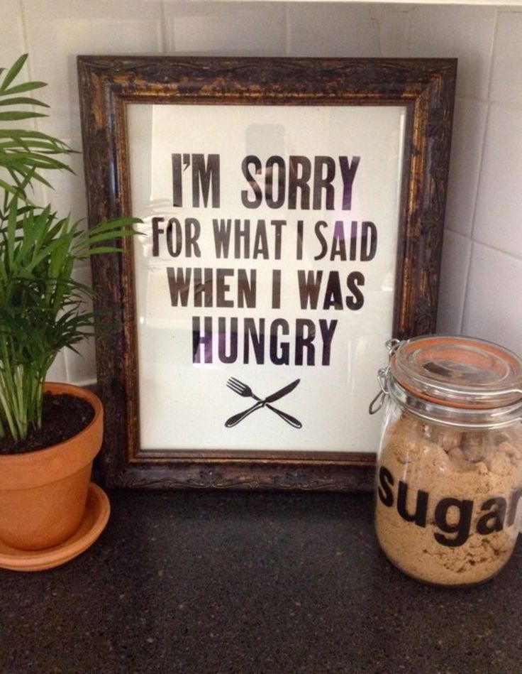 funny sign for kitchen