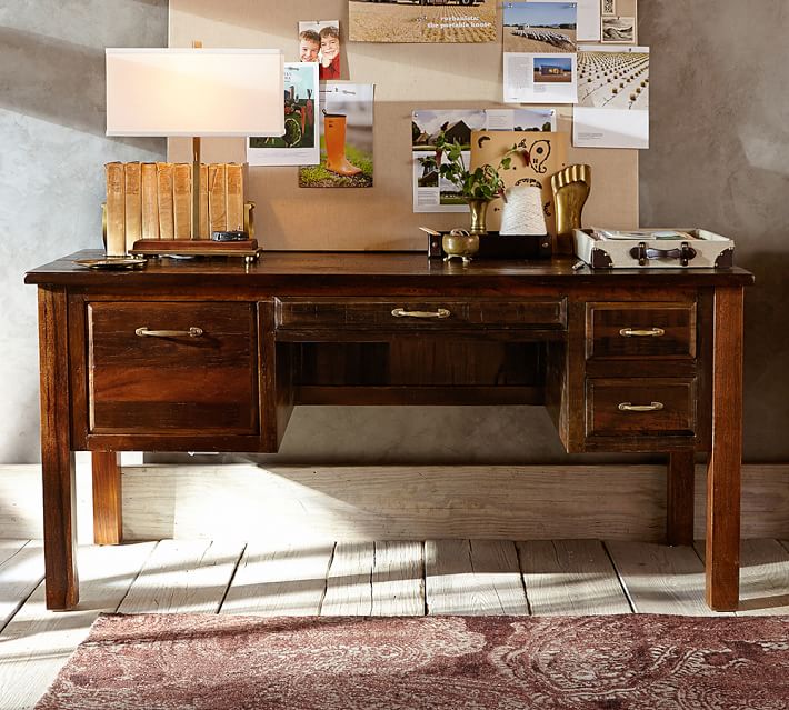 bowry reclaimed wood desk