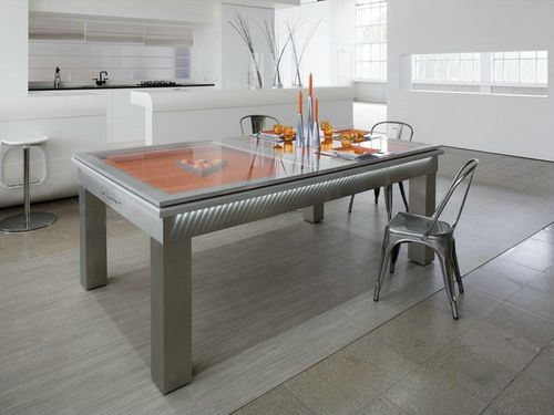 dining table with glass top pool table