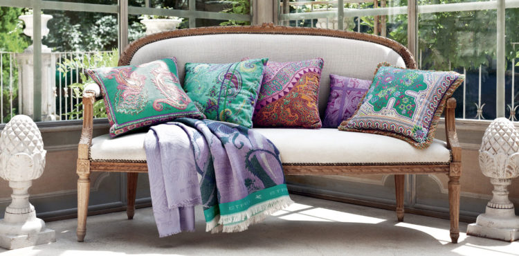 couch with decorative pillows