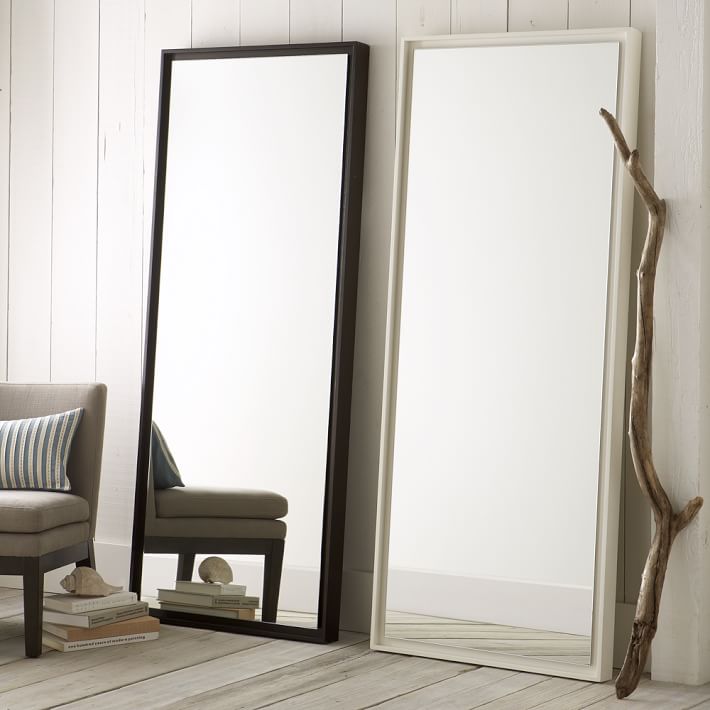 Floating Wood Floor Mirror O 