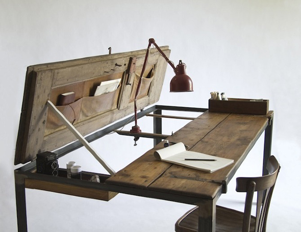 cool wooden folding desk