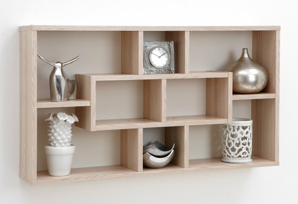 contemporary wooden wall shelves