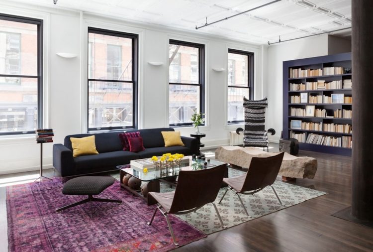 beautiful mixed loft living room