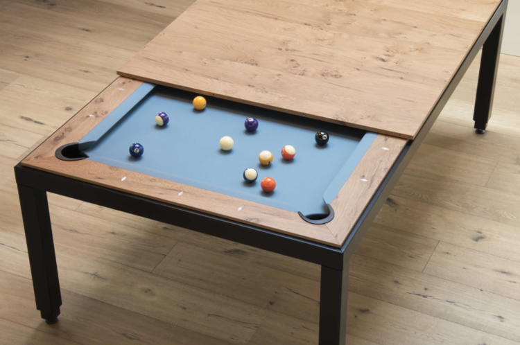 minimalist pool table dining table combo