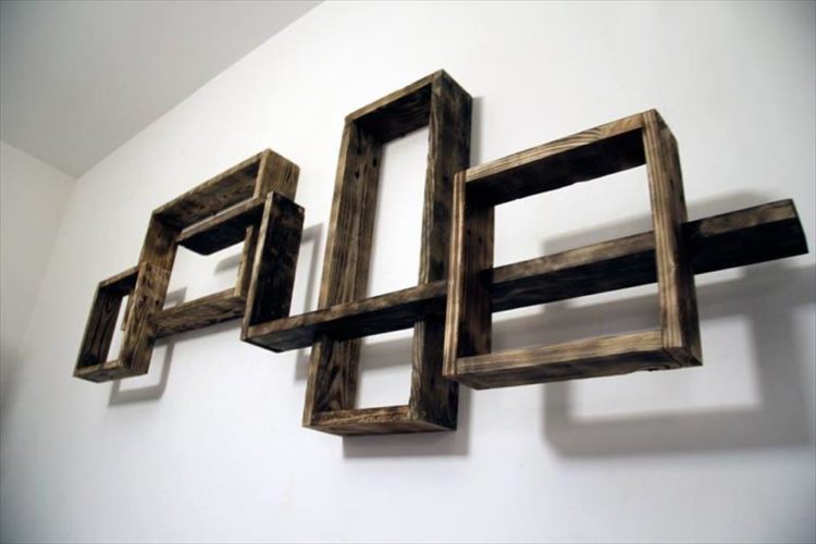 cool wooden wall shelves