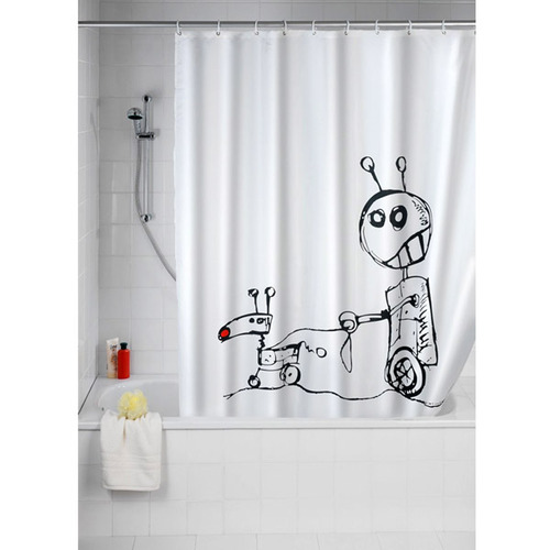 fun robotic shower curtain