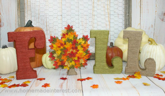 fall letter set for your home