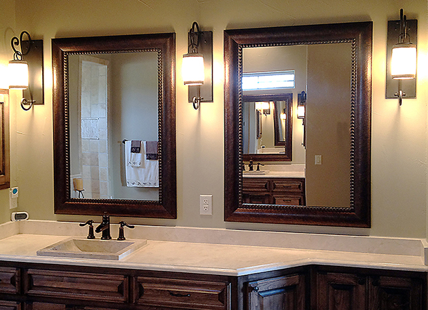 matching framed bathroom mirrors