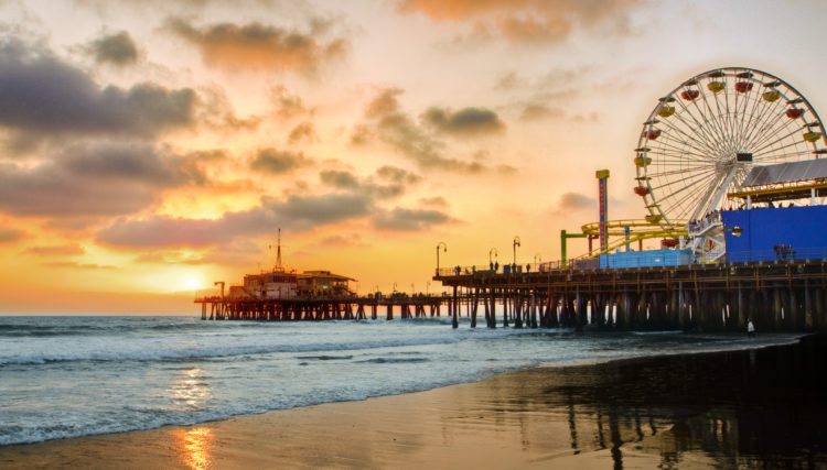 beautiful view of waterfront santa monica ca