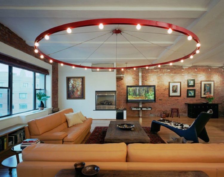 round living room halo light