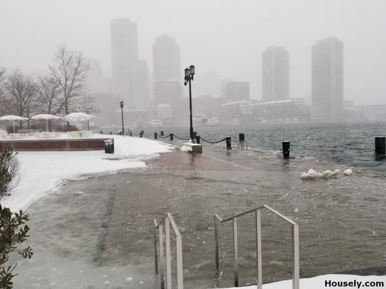 Boston Harbor Blizzard Flooding