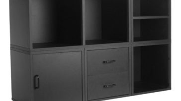 black office storage cabinet