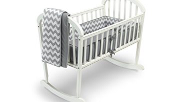 baby cradle with bedding