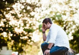 man on thinking pose