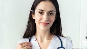 A Woman Wearing a Stethoscope