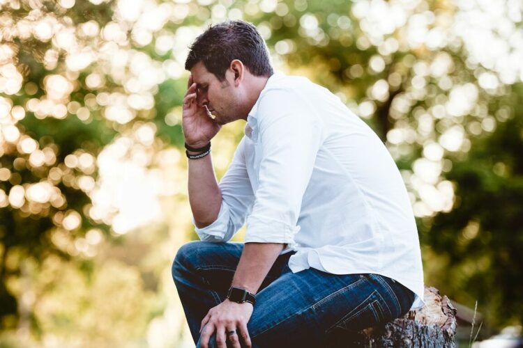 man on thinking pose