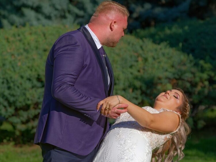 couple, lovers, ties, groom, married, outdoors, happiness, wedding, people