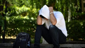 sad, upset, depression, unhappy, stress, homeless, depressed, people, young, sadness, emotion, person, worried, alone, problem, lonely, adult, thinking, man, male, hoody, sneakers, sunglasses, backpack, outdoor, upset, upset, depression, stress, stress, stress, stress, stress, worried