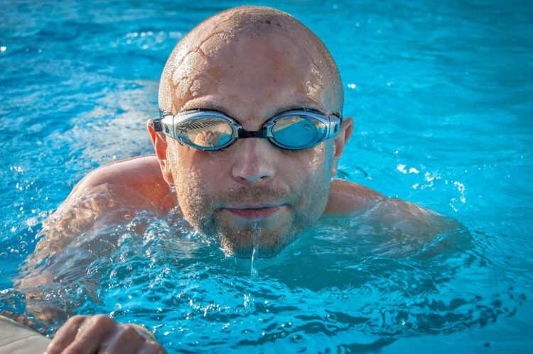 man, swimmer, nature, pool, swimming pool, water, swim, sports, goggles, male, guy
