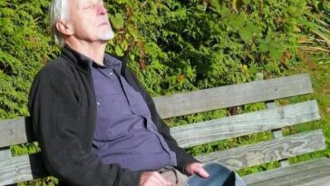 resting, old, man, human, bench, person, park