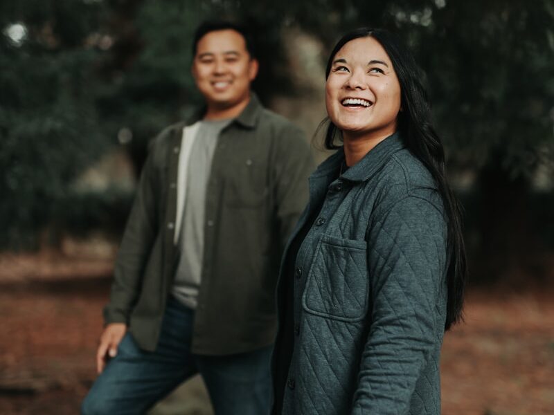 a man and a woman standing next to each other