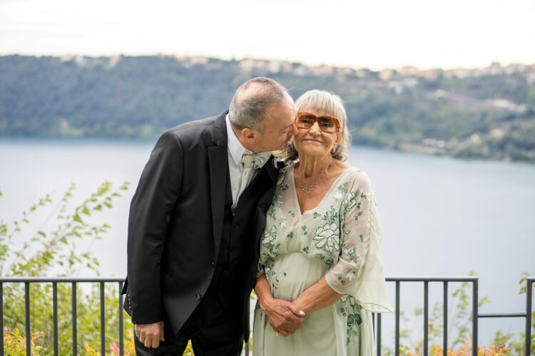 a man and a woman standing next to each other