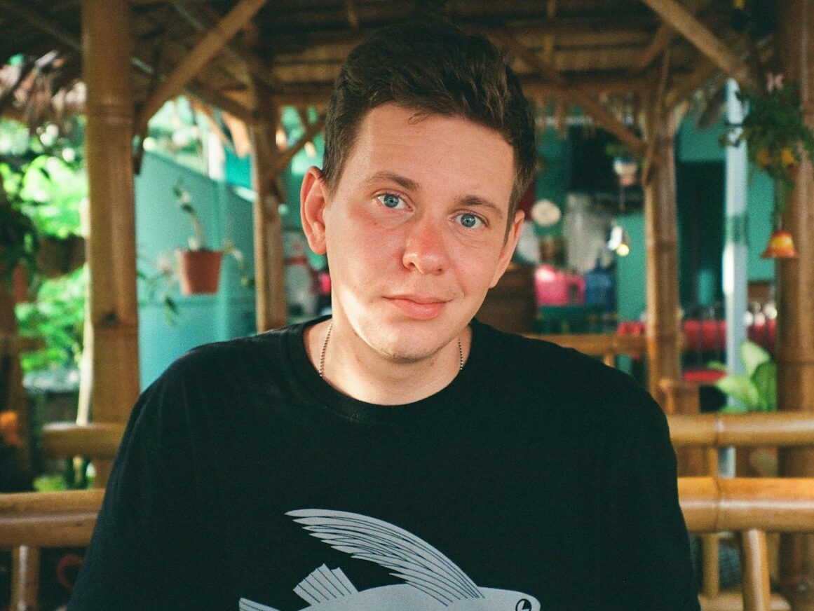 a man sitting at a table