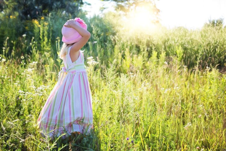 little girl, wildflowers, meadow, child, dress, girl dress, childhood, kid, cute, blossoms, summer, blooming, nature, outdoors, field, little girl, little girl, child, child, child, child, child, dress, dress, summer, summer, summer