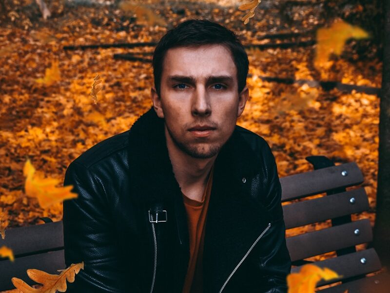 a person sitting on a bench
