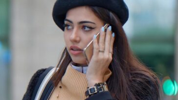 girl, person, young, talking, phone, outdoors, street, urban
