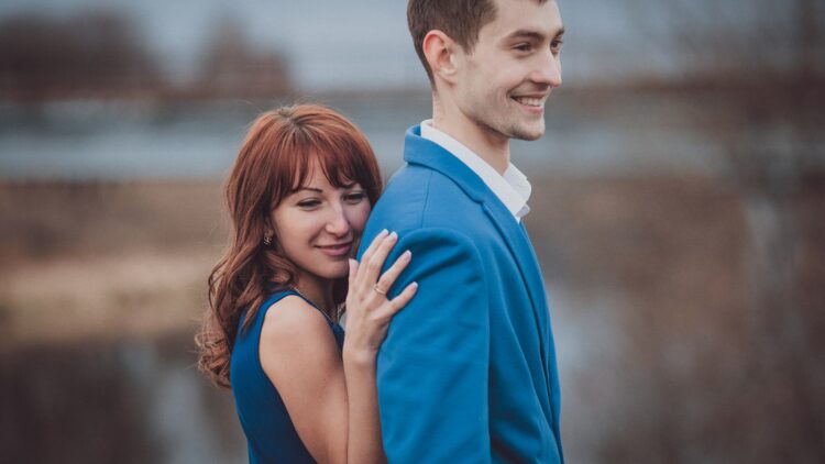 a man and woman posing for a picture