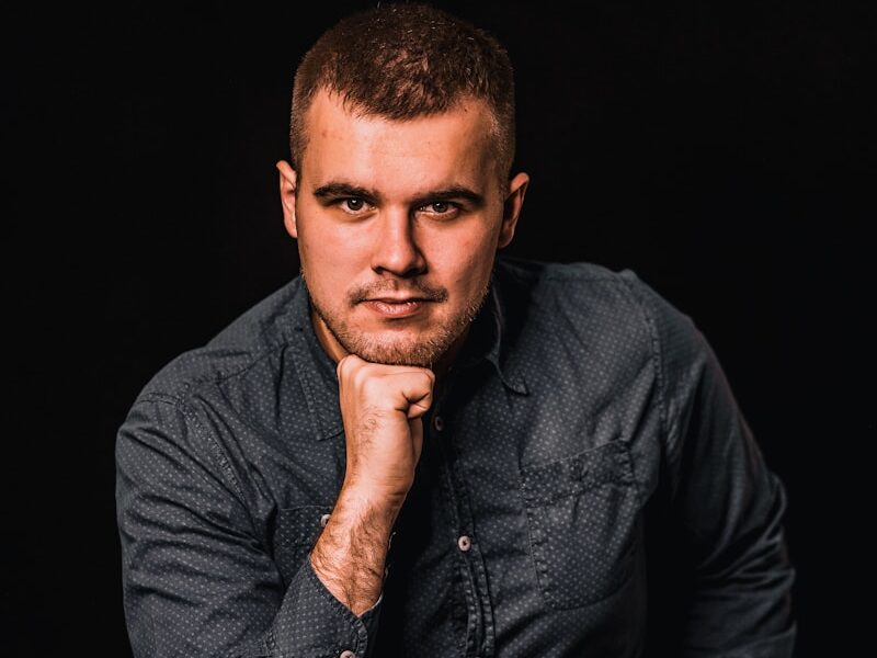 man sitting on chair
