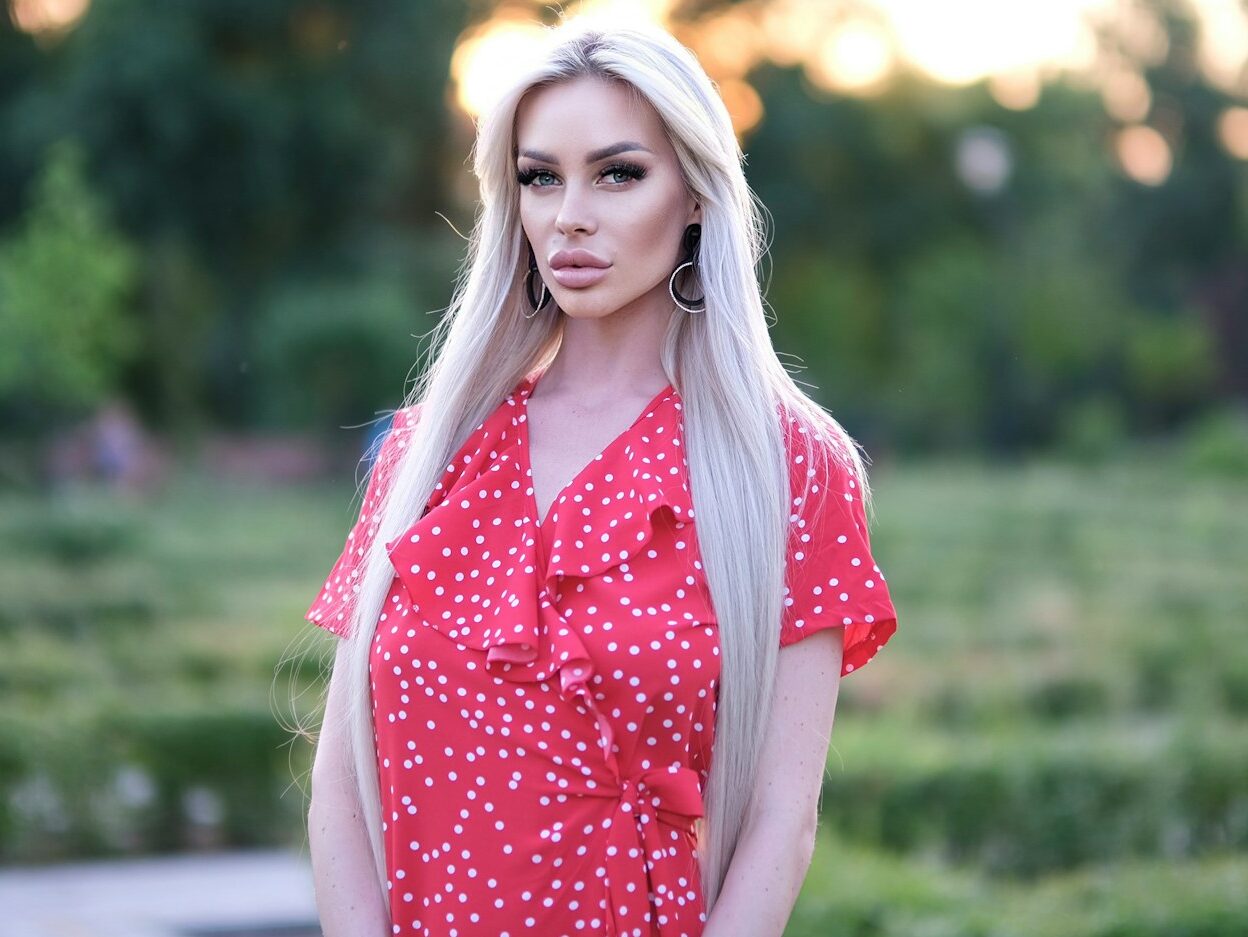 a person with long hair