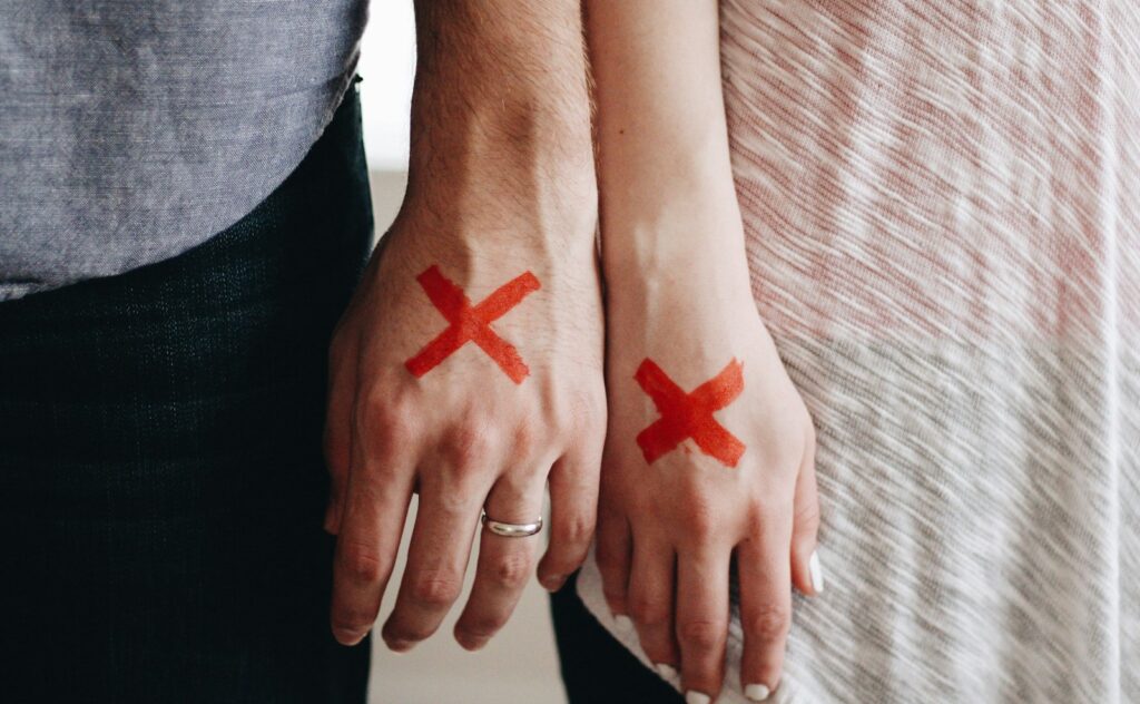 man and woman hands