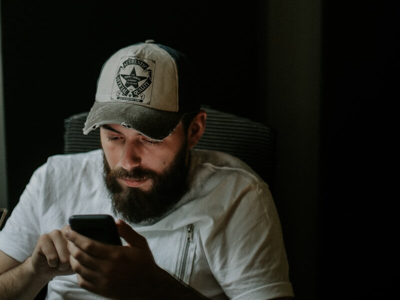 man holding phone