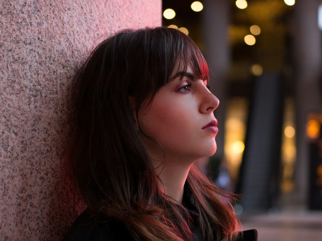 woman near wall