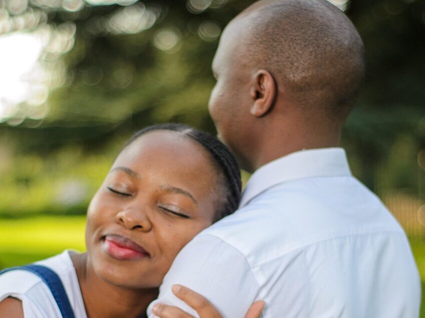 couple, park, romance, relationship, sunset, portrait, nature, poc couple, bipoc couple, black couple