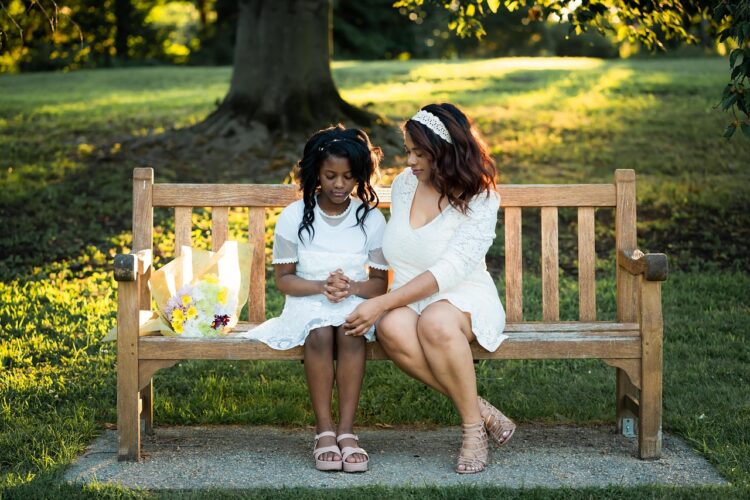 mother, daughter, african americans, bench, women, happy, smile, people, portrait, mom, happy mothers day, mum