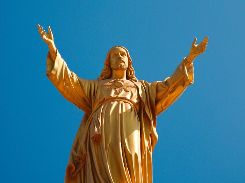 gold statue of a man